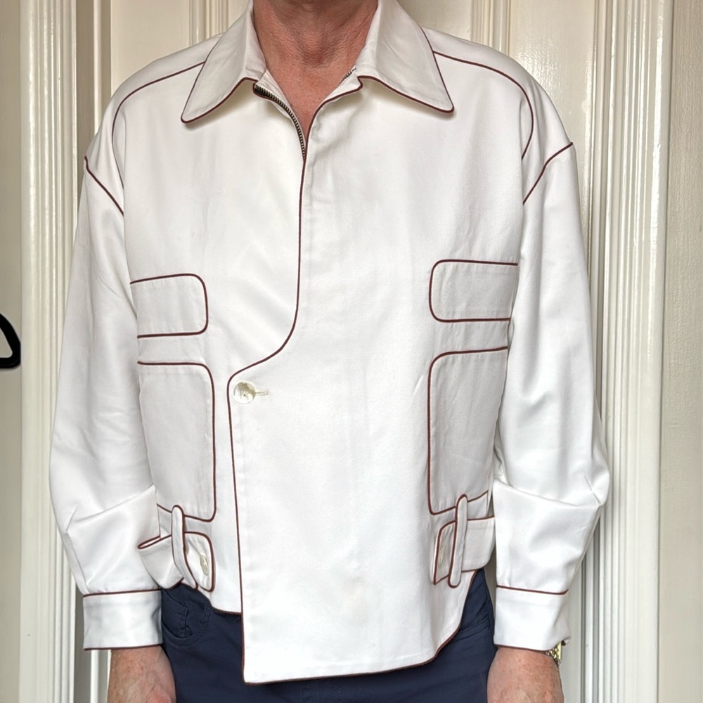 White “out line” jacket.